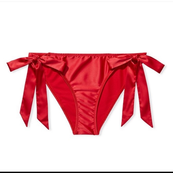 Victoria secret*2Pc Matching Set*-RED Bow Tie Bra (32c) & Pantie (M) - Picture 5 of 6